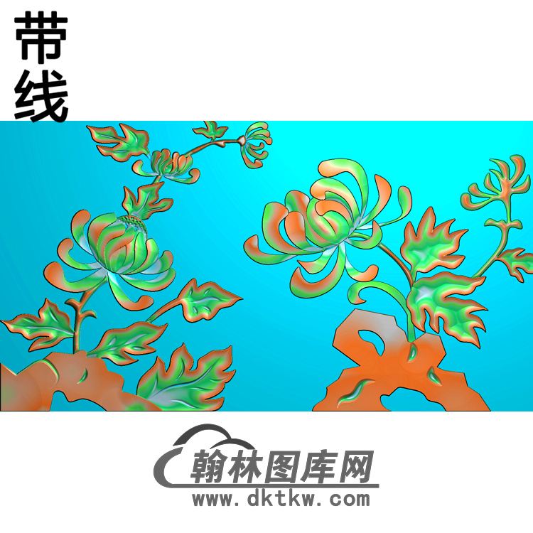 菊花精雕图（JH-158)展示