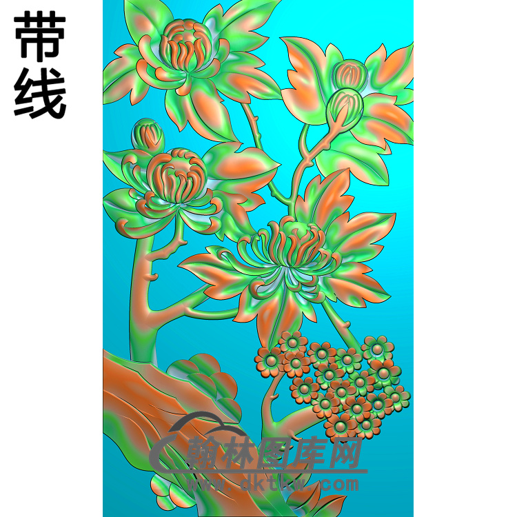 菊花精雕图（JH-175)展示