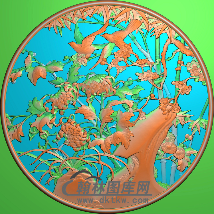 菊花精雕图（JH-177)展示