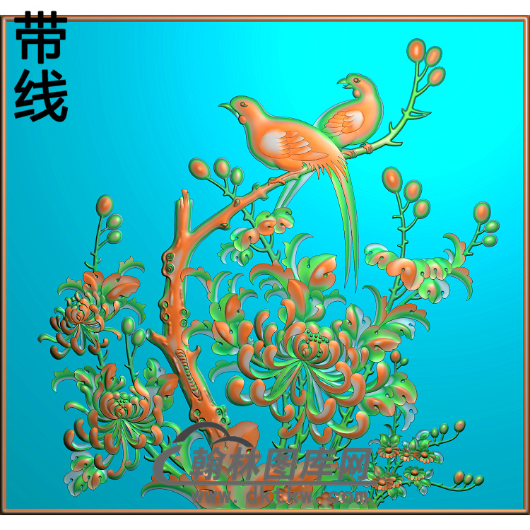 菊花精雕图（JH-201)展示