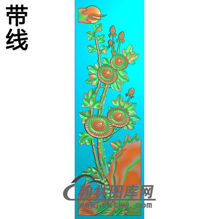 菊花精雕图（JH-207)展示