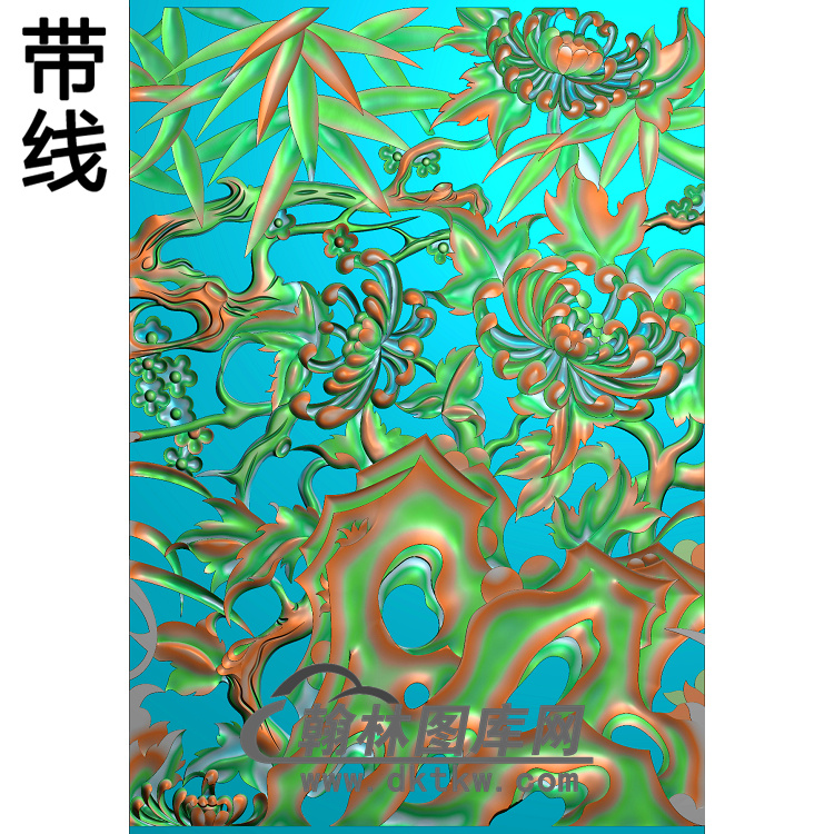 菊花精雕图（JH-217)展示