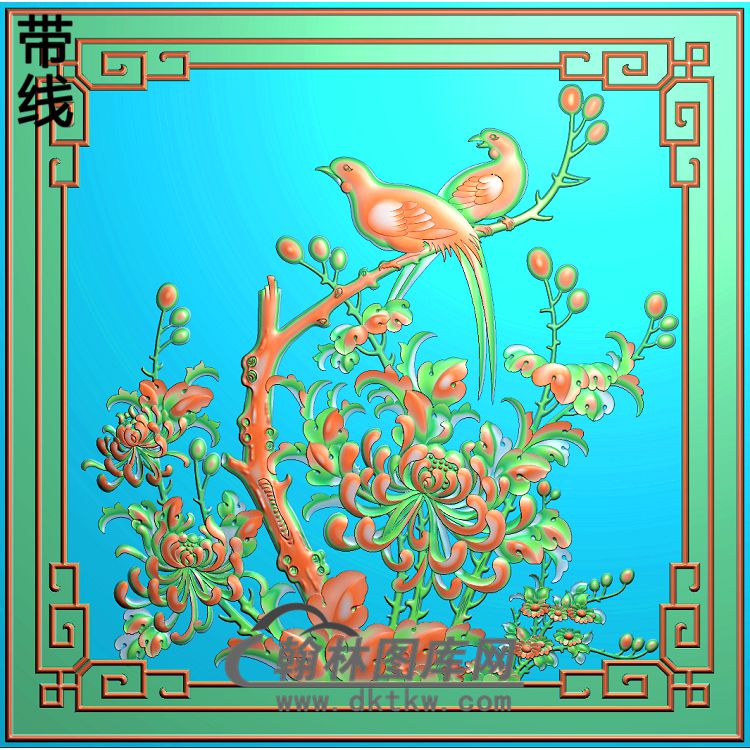 清风沙发山水咖啡台菊花(JH-279)展示