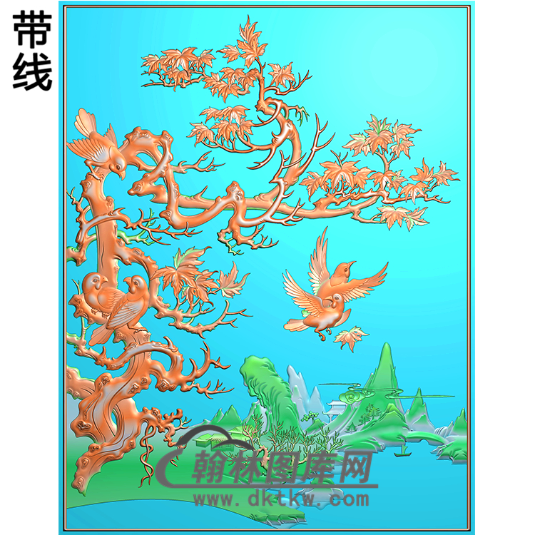 HD-017-花草动物系列精雕图（ZHN-017）展示