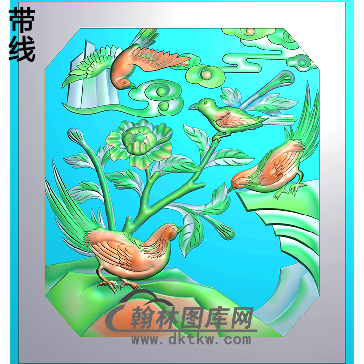 HD-204-花草动物系列精雕图（ZHN-072）展示