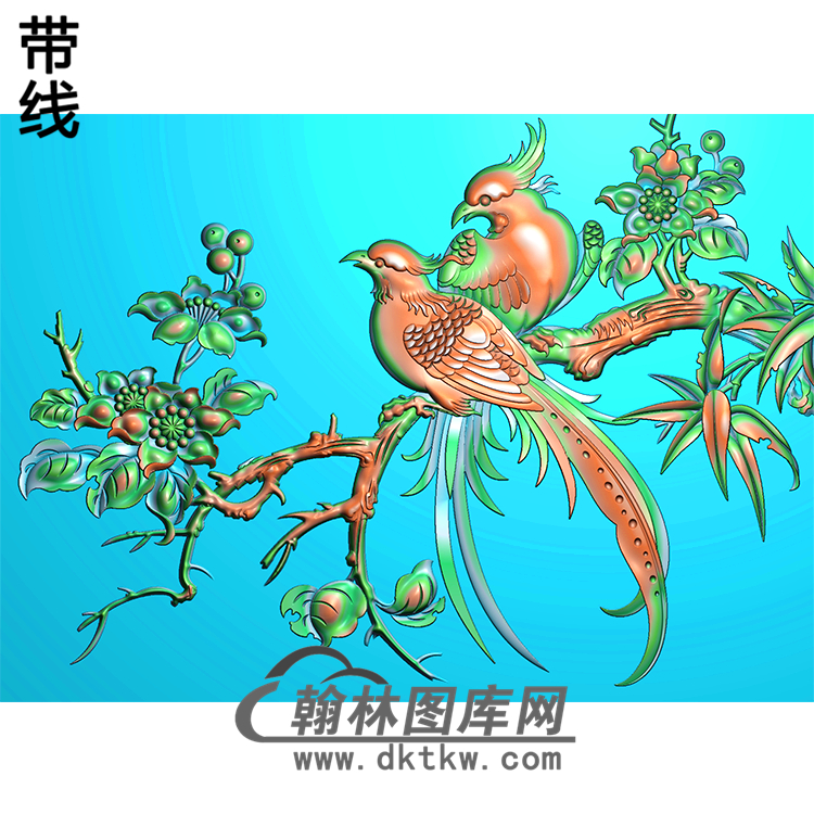 HD-215-花草动物系列精雕图（ZHN-075）展示