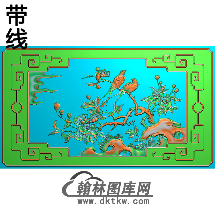 HN-011-海棠莺精雕图（ZHN-089）展示