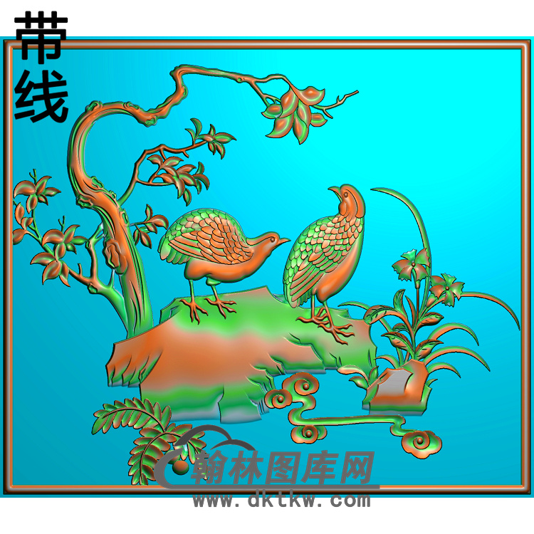 HN-2002花鸟精雕图（ZHN-128）展示