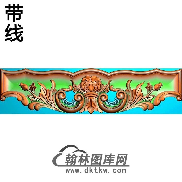 压板.裙板精雕图（QB-015）展示