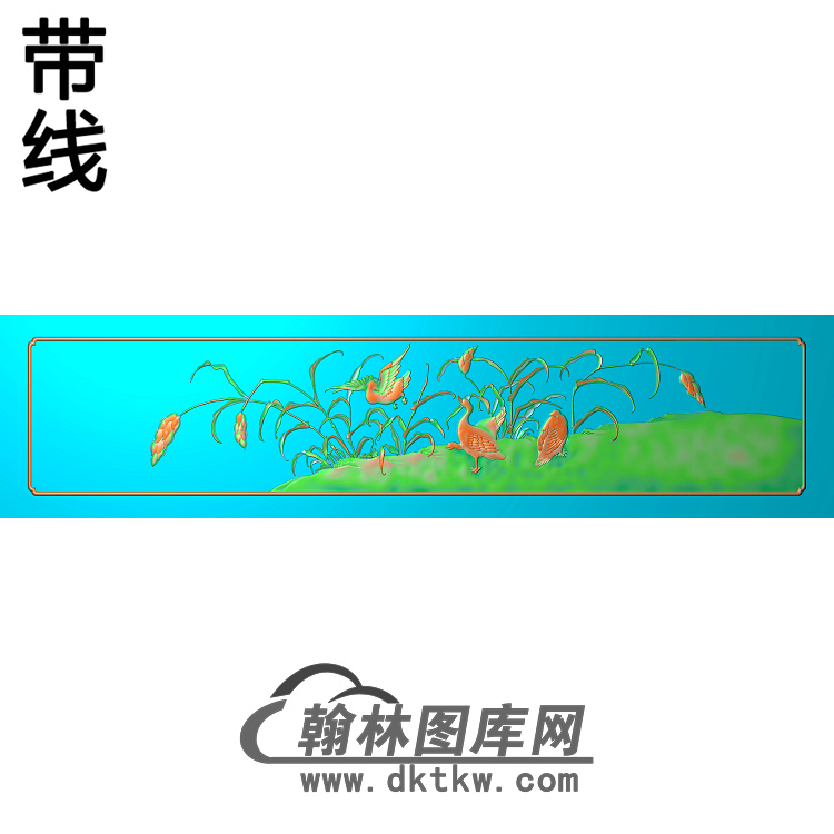 荣华富贵顶箱柜下肚板鸭精雕图（ZHN-205）展示