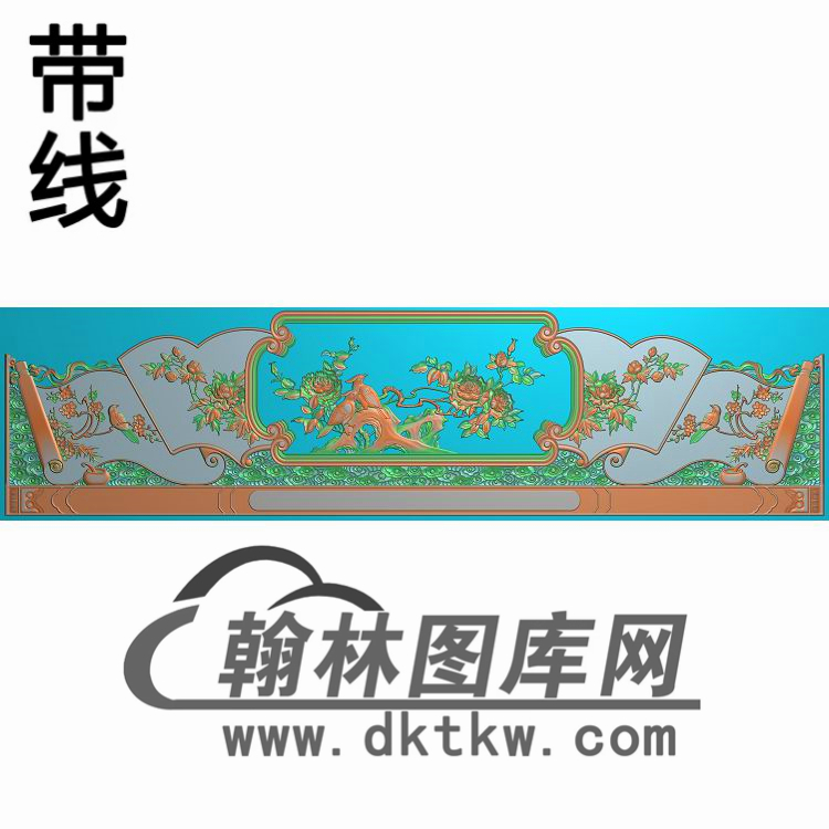 CTBB-451-罗汉床九龙背板精雕图(CTBB-013)展示