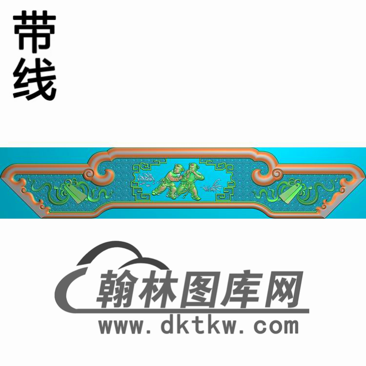 床头柜屏板一对精雕图(CTBB-035)展示