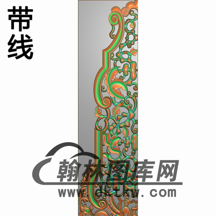 精品花鸟床背板图两个精雕图(CTBB-037)展示