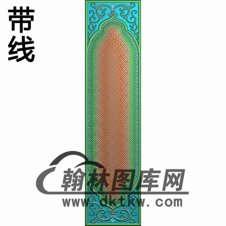 扶手正面精雕图(FS-095)展示