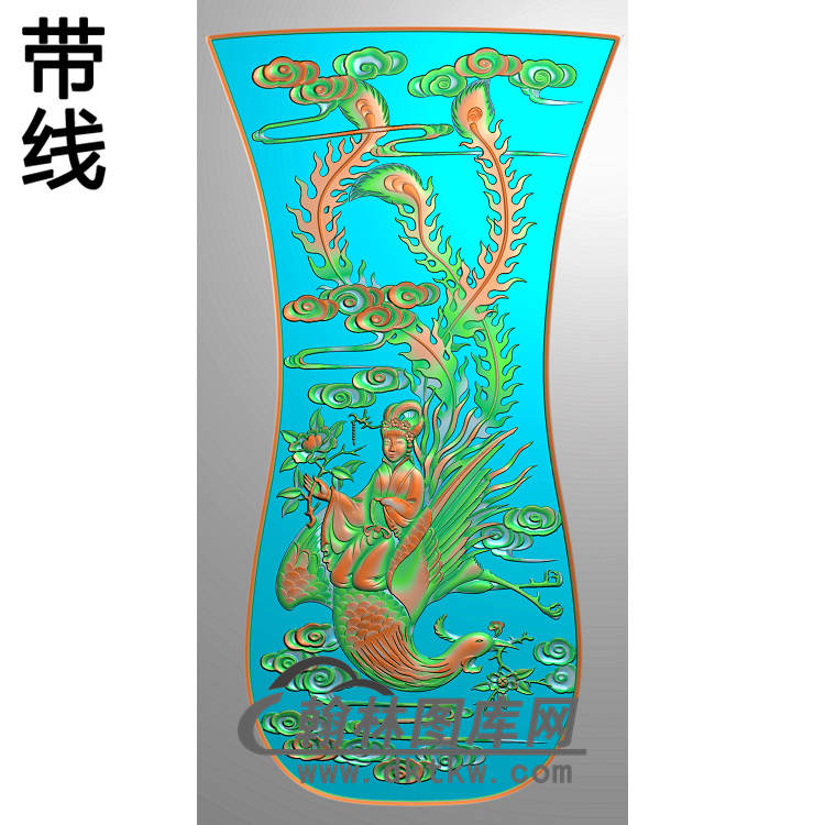 CLCF-747-沙发背板凤凰精雕图(SFBB-001)展示