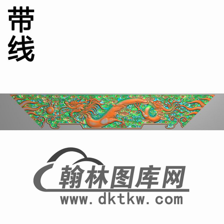L-1542龙床短望板精雕图（YB-027）展示
