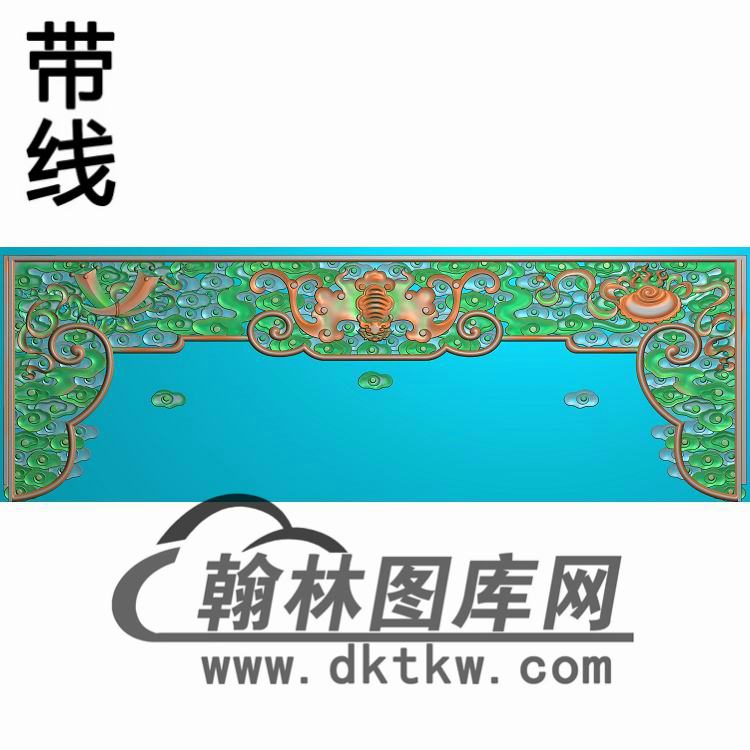 TJYB-1348-大如意高几下牙板精雕图（YB-132）展示