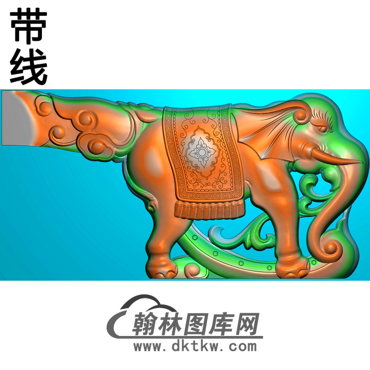 DX-3001-大象头沙发大扶手(1)精雕图（YN-016）展示