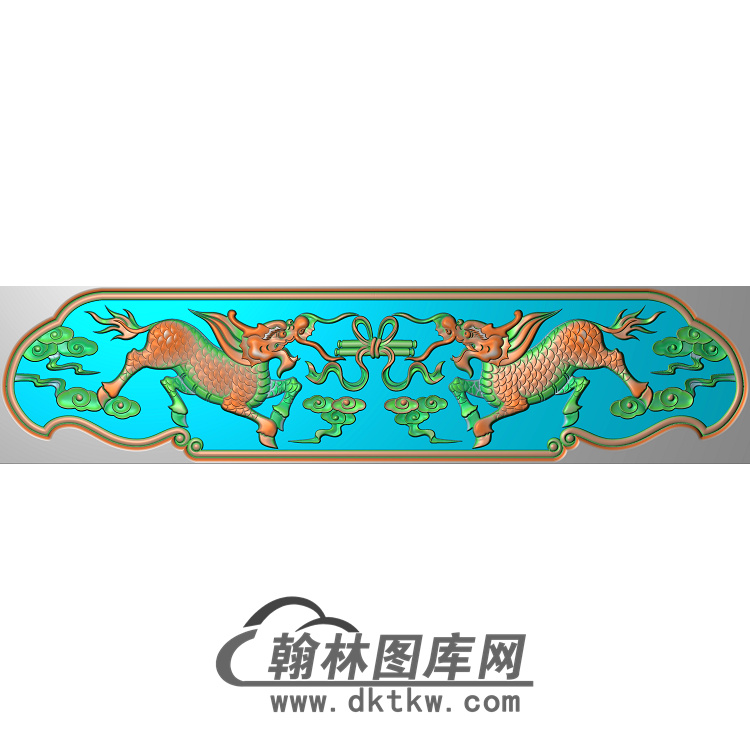 如意沙发椅脑(麒麟)无线精雕图（YN-066）展示