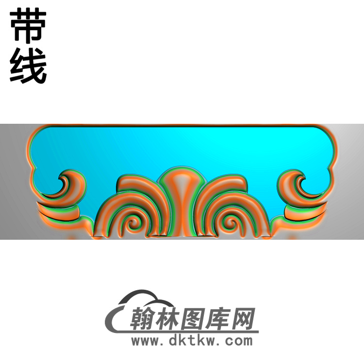 战国餐台副椅搭脑精雕图（YN-090）展示