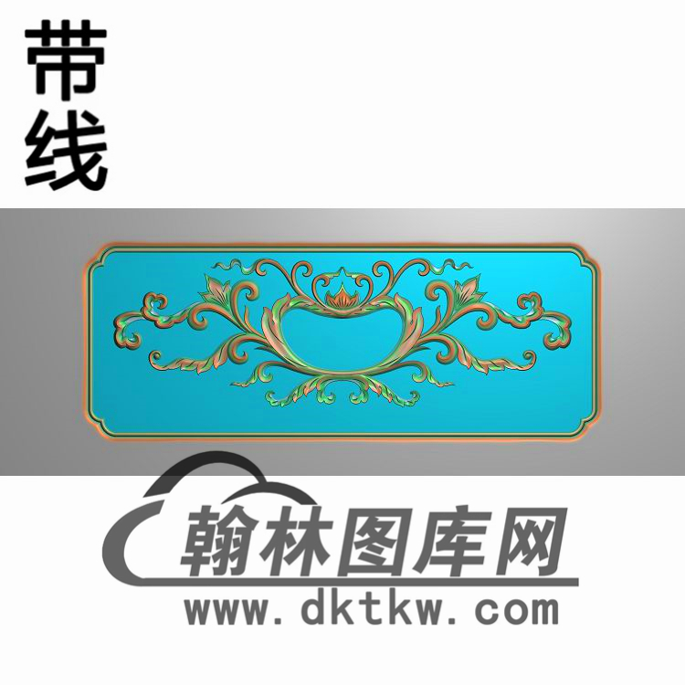 洋花床床头柜抽斗板精雕图(CTM-092)展示