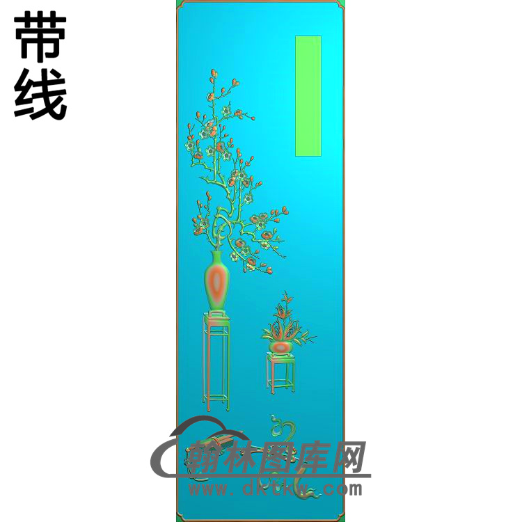 百年好合顶箱柜梅花长精雕图(MHP-016)展示