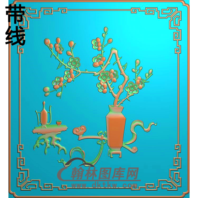 梅花瓶912gai精雕图(MHP-027)展示