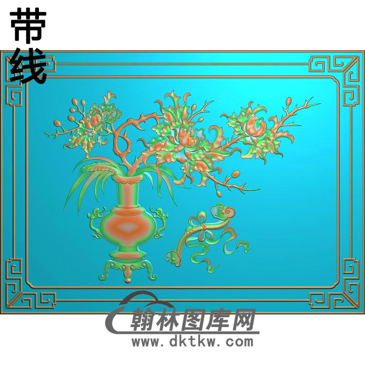 MD-495-大板台中间花1精雕图(MDP-030)展示