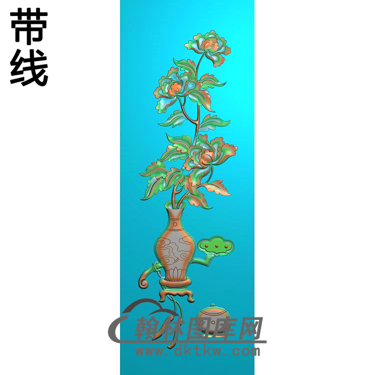 花瓶菊花精雕图(MDP-047)展示