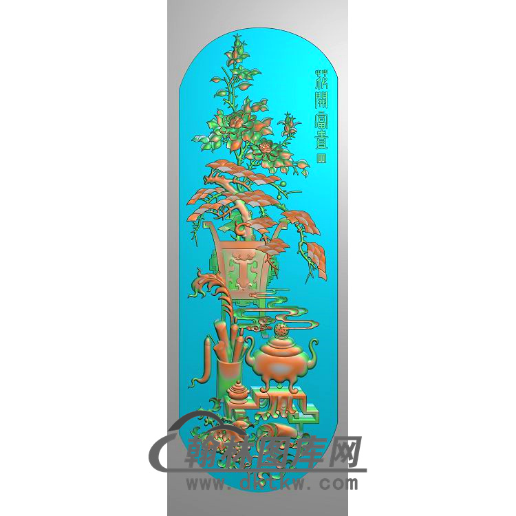 花开富贵-圆精雕图(SSP-004)展示