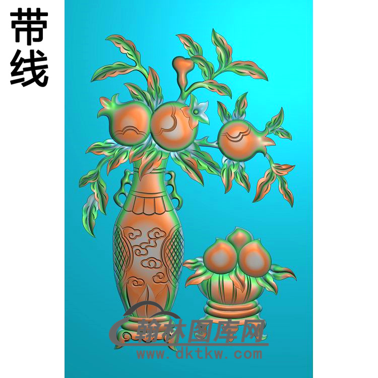HN-469-石榴精雕图(QTP-011)展示