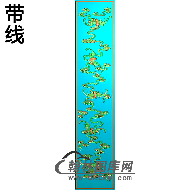 gbf-301-蝙蝠博古柜侧上板精雕图(BF-544)展示