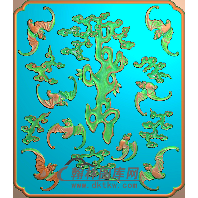 蝙蝠精雕图（BF-014)展示