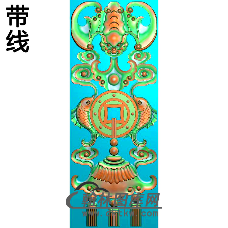 蝙蝠鱼靠背精雕图(BF-637)展示