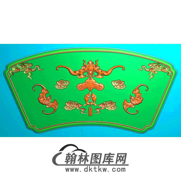 三人后背大板遍副基无线精雕图(BF-662)展示