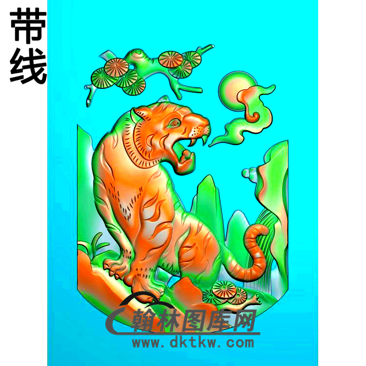 LH-002老虎精雕图(H-005)展示