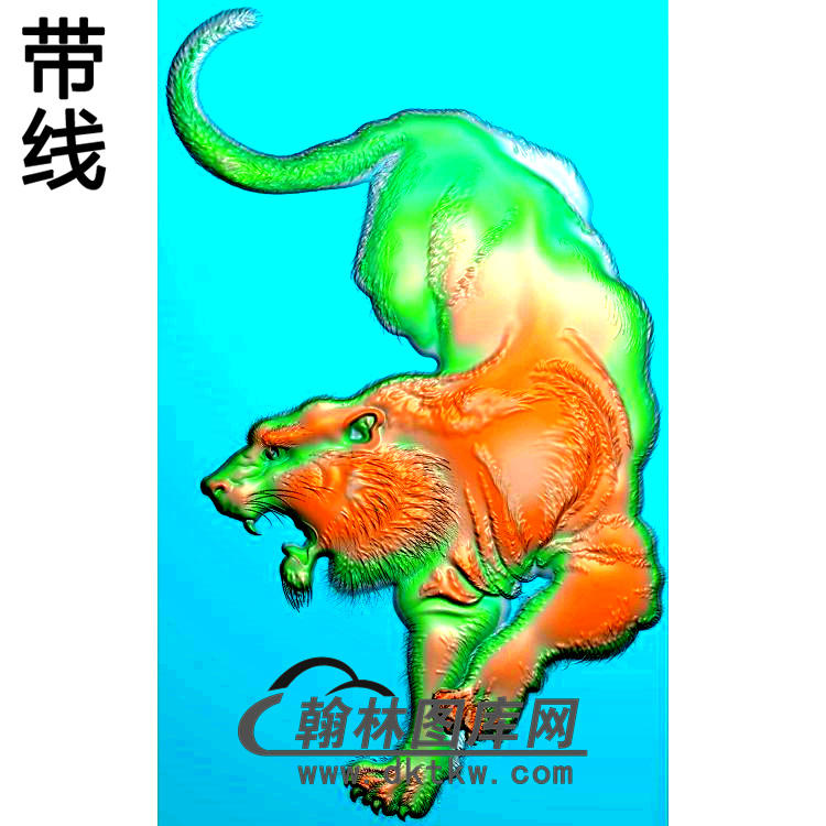QTDW-322-虎精雕图(H-006)展示