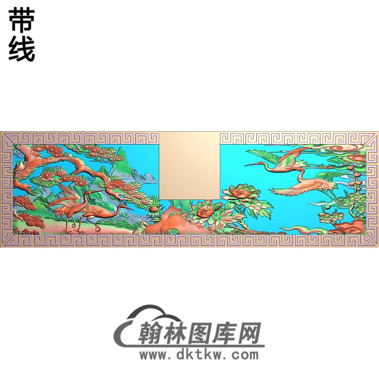 HN-524松鹤精雕图（SH-292）展示