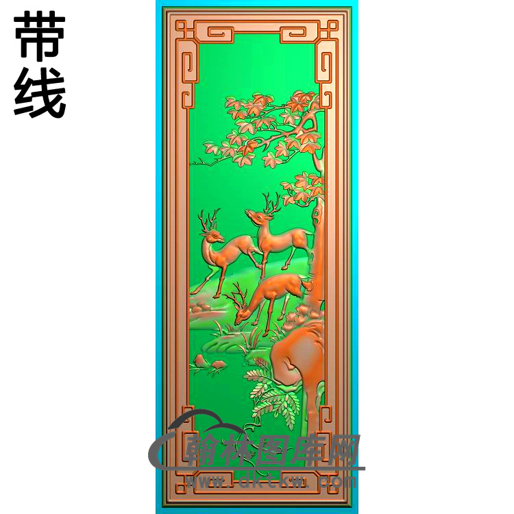自己（小如意）鹿精雕图(L-030)展示