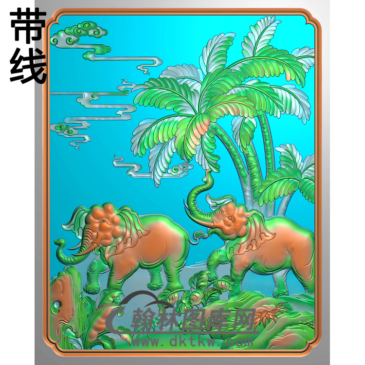HD-106-花草动物系列精雕图(DX-012)展示