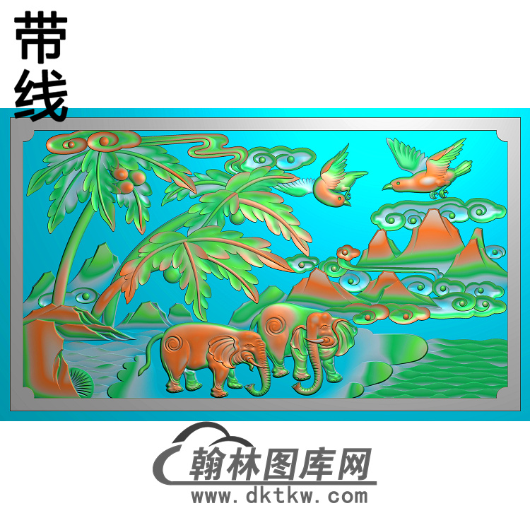 HD-178-花草动物系列精雕图(DX-015)展示