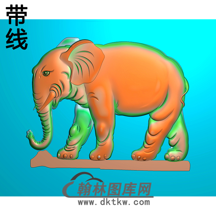 大象12精雕图(DX-029)展示