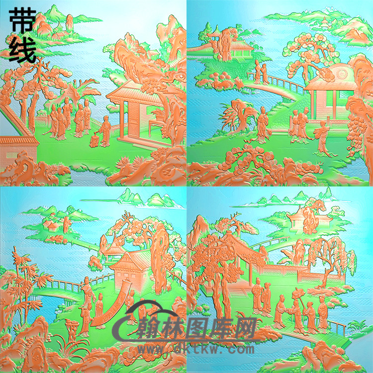 小门山水精雕图(SSTT-034）展示