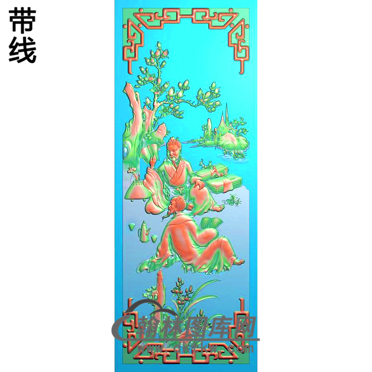 琴棋书画--书，兰精雕图(SSRW-108)展示