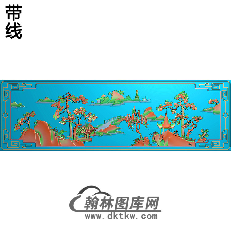 SSJZ-001-春意山水精雕图（SSFJ-091）展示