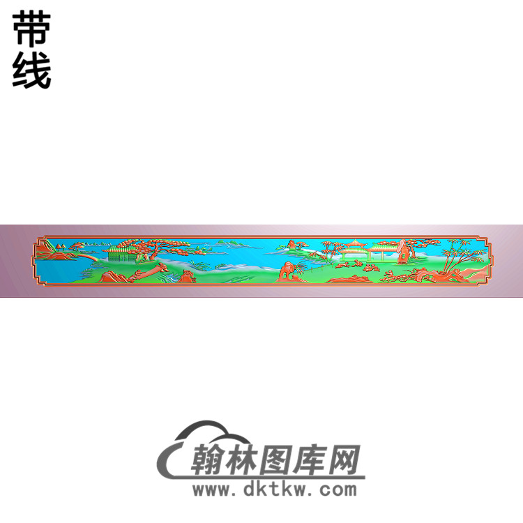 SSJZ-0013-明式床山水精雕图（SSFJ-100）展示