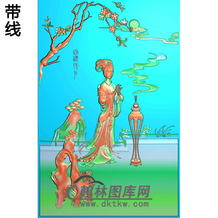 GDRW-4208貂婵精雕图（SN-036）展示