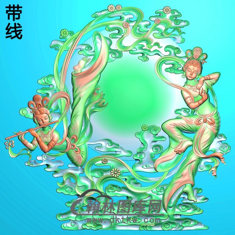 gyf-000019-工艺品 仙女精雕图（SN-052）展示