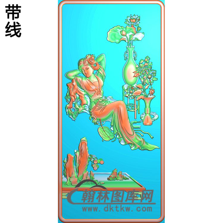 SN-002-仕女图精雕图（SN-068）展示