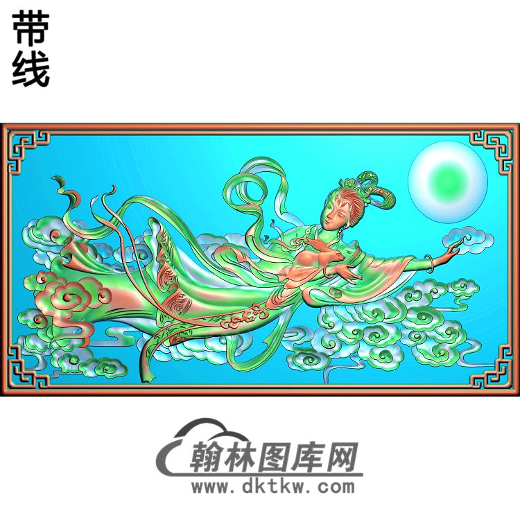 SN-013-嫦娥奔月精雕图（SN-078）展示